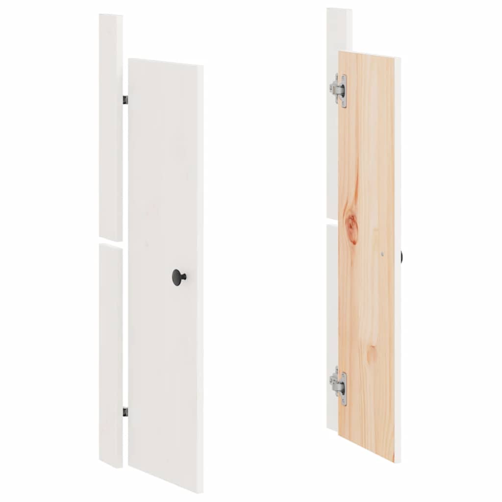 Vidaxl kastdeurtjes voor buitenkeuken 2 st 50x9x82 cm groenhout wit