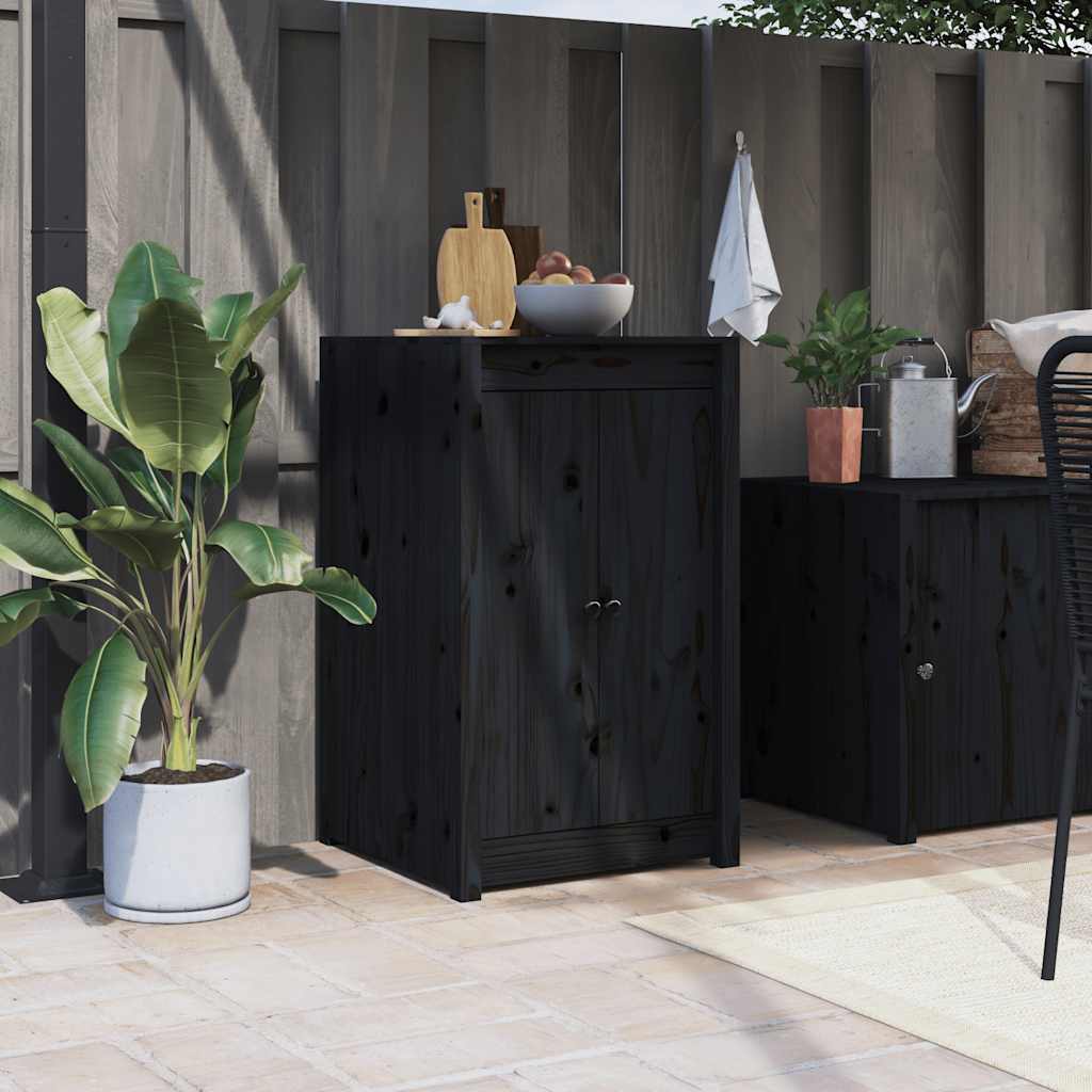 Vidaxl kastdeurtjes voor buitenkeuken 50x9x82 cm groenenhout zwart