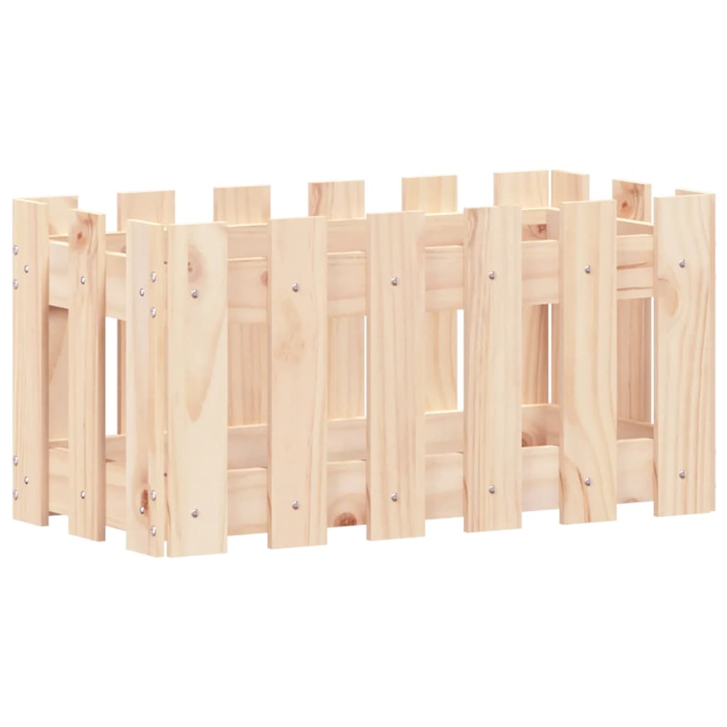 Vidaxl plantenbak met hekontwerp 60x30x30 cm massief groenhout