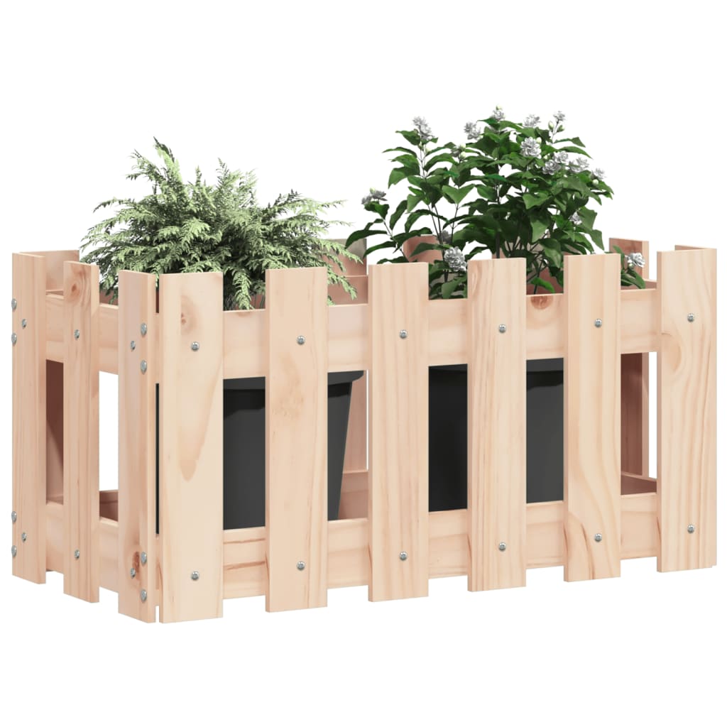 Vidaxl plantenbak met hekontwerp 60x30x30 cm massief groenhout