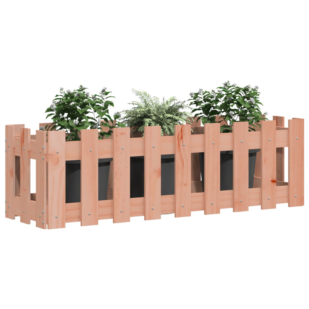 Vidaxl plantenbak verlicht hekontwerp 100x30x30 cm massief douglashout