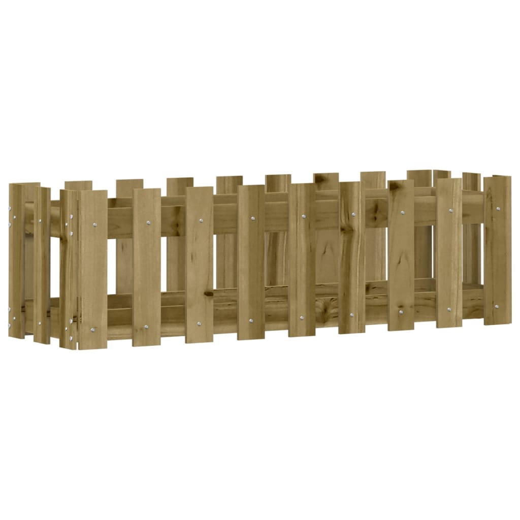 Vidaxl plantenbak verlicht hekontwerp 100x30x30 cm geïmpregneerd hout
