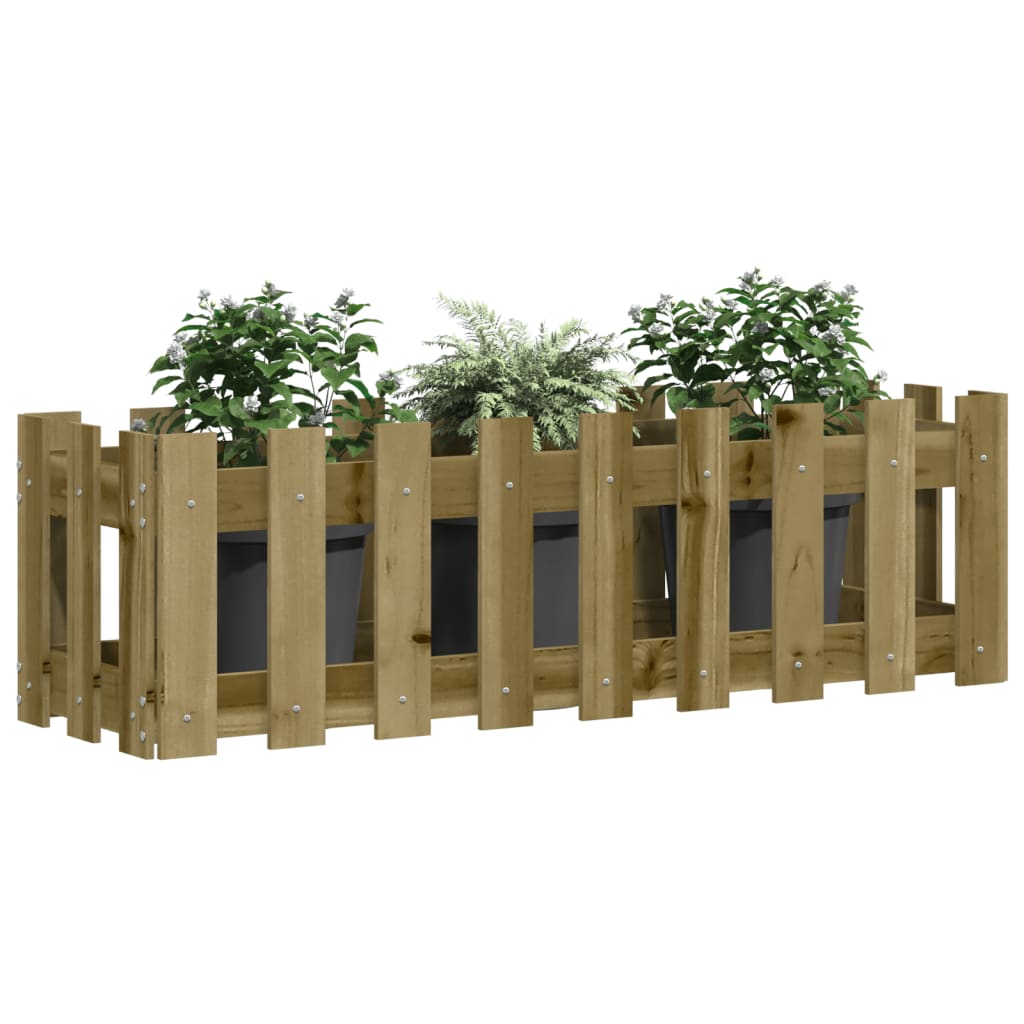 Vidaxl plantenbak verlicht hekontwerp 100x30x30 cm geïmpregneerd hout