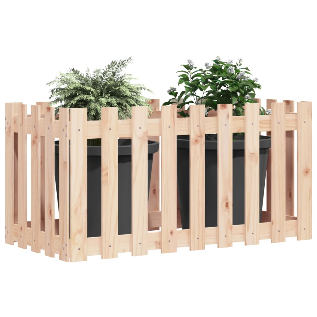 Vidaxl plantenbak verlicht met hekontwerp 100x50x70 cm groenhout