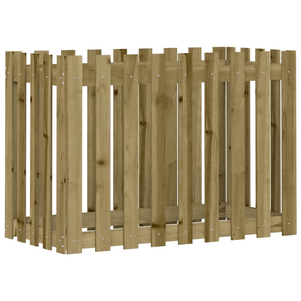Vidaxl plantenbak verlicht hekontwerp 100x50x70 cm geïmpregneerd hout