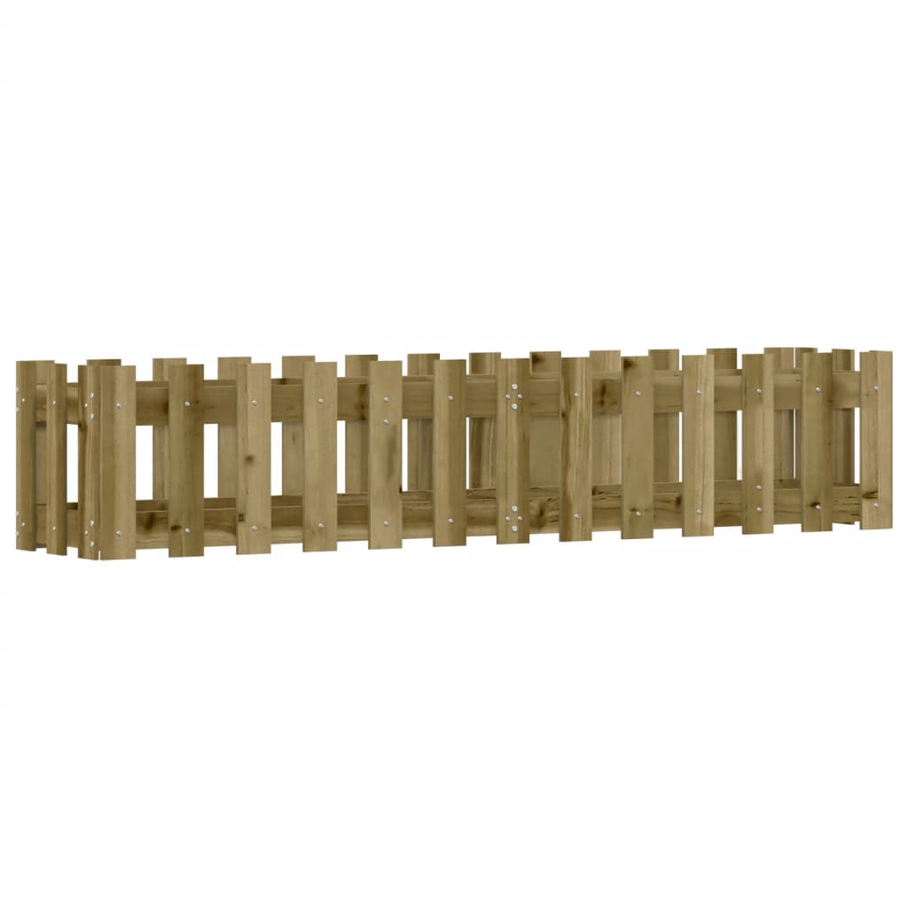 Vidaxl plantenbak riep hekontwerp 150x30x30 cm geïmpregneerd hout