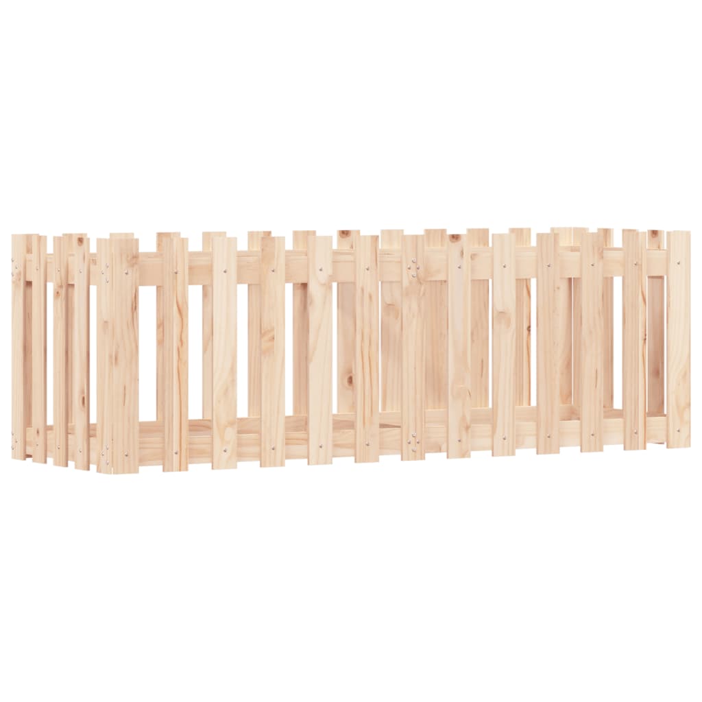 Vidaxl plantenbak verlicht met hekontwerp 150x50x50 cm groenhout
