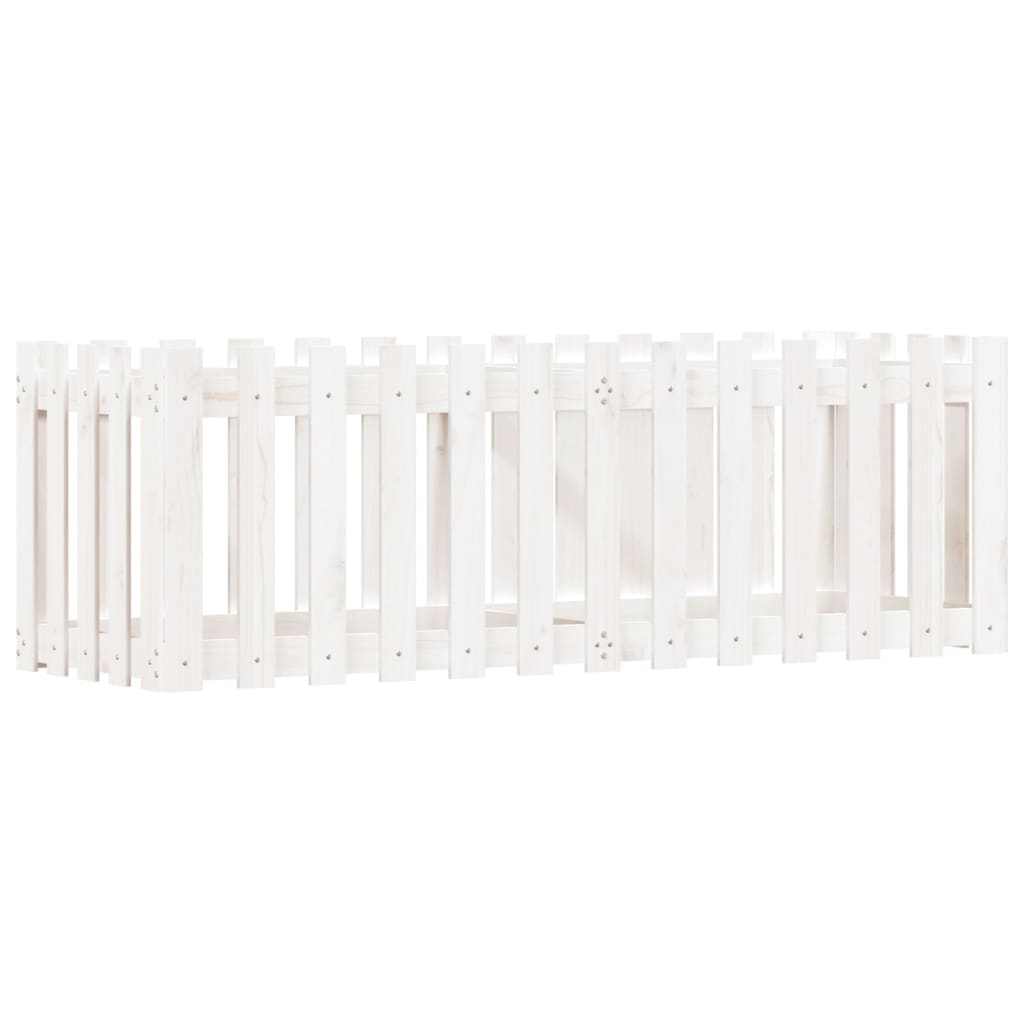 Vidaxl plantenbak riep hekontwerp 150x50x50 cm groenhout wit