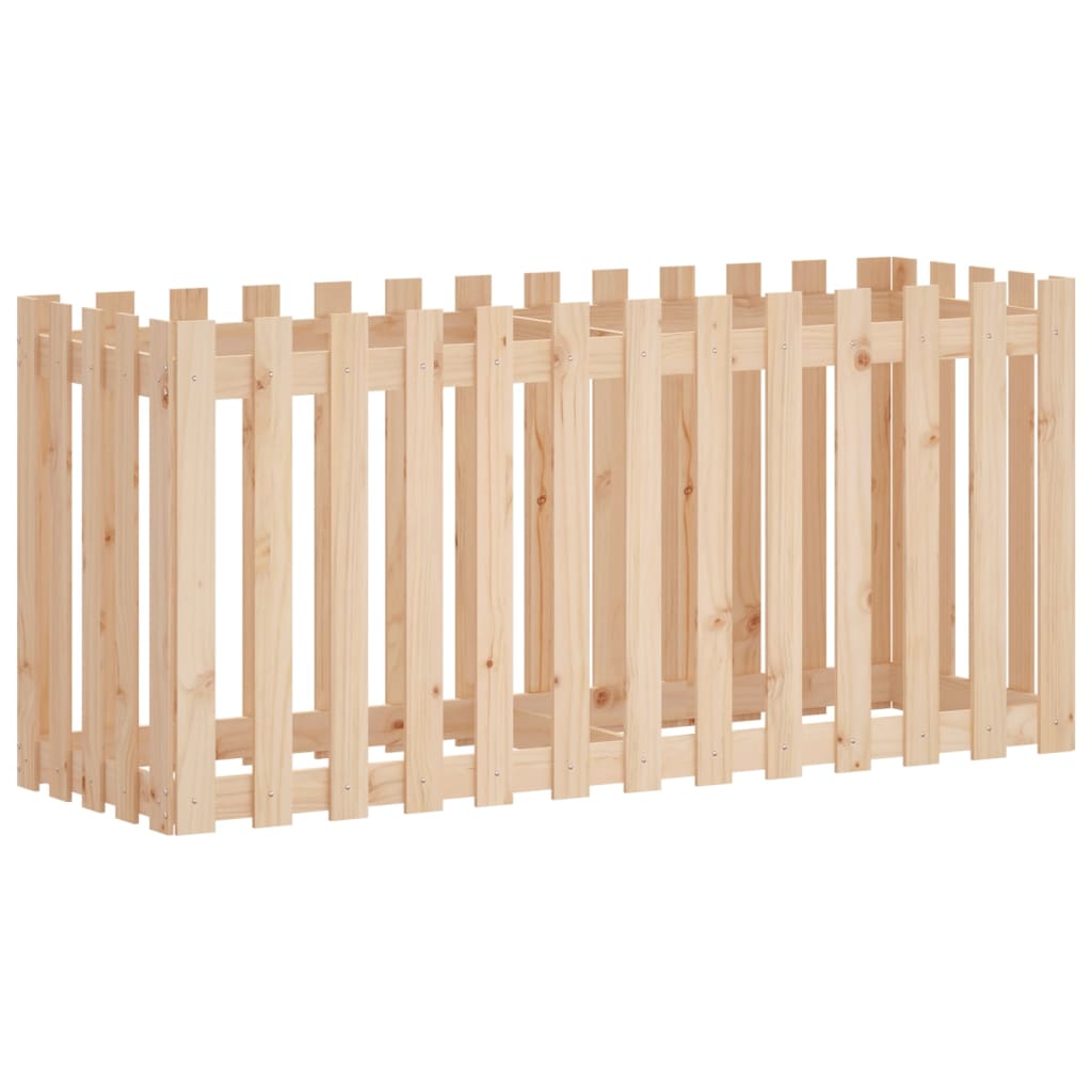 Vidaxl plantenbak verlicht met hekontwerp 150x50x70 cm groenhout