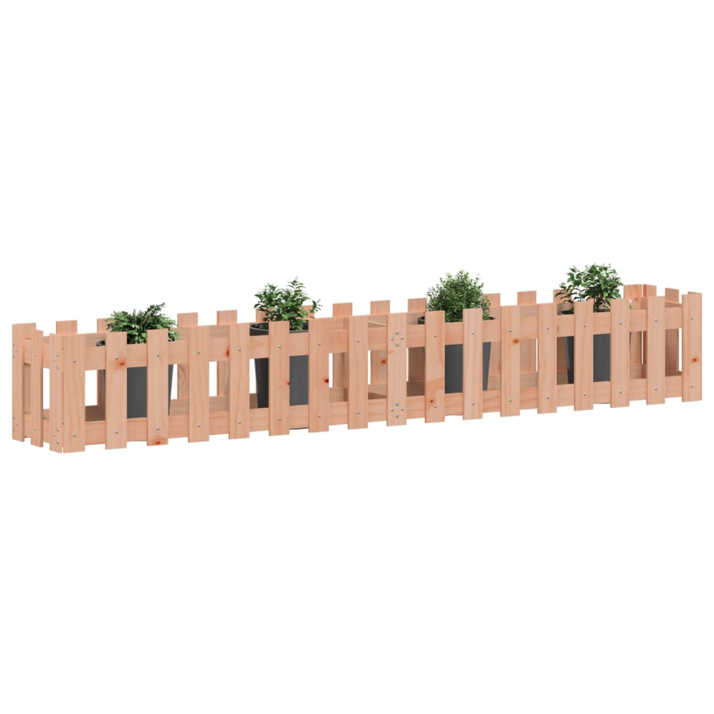Vidaxl plantenbak verlicht hekontwerp 200x30x30 cm massief douglashout