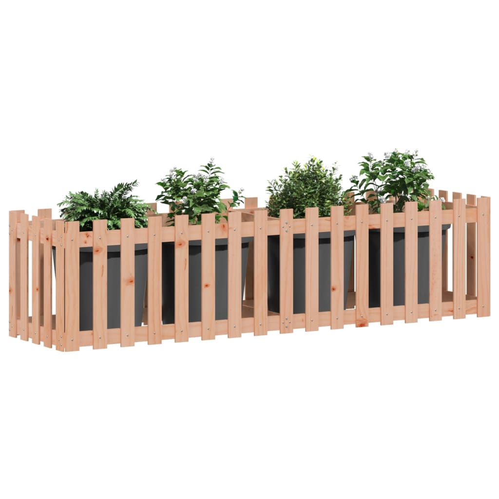 Vidaxl plantenbak klonk hekontwerp 200x50x50 cm massief douglashout