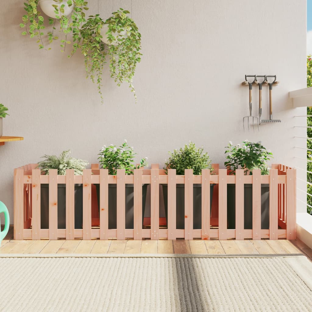 Vidaxl plantenbak klonk hekontwerp 200x50x50 cm massief douglashout