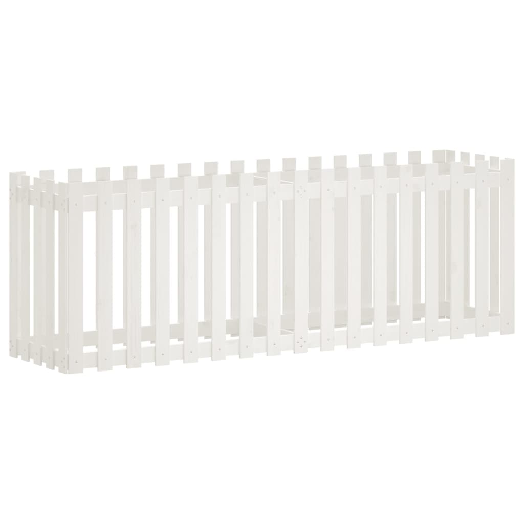 Vidaxl plantenbak riep hekontwerp 200x50x70 cm groenhout wit
