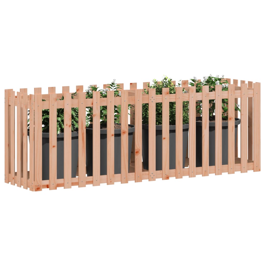 Vidaxl plantenbak verlicht hekontwerp 200x50x70 cm massief douglashout
