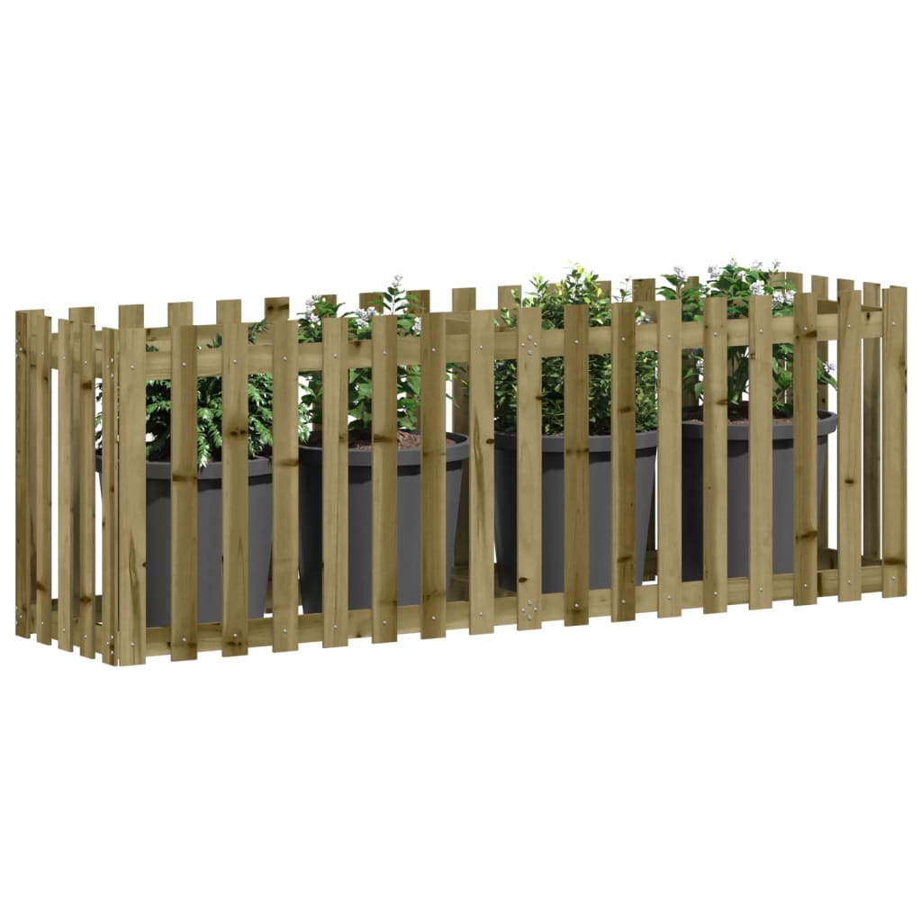 Vidaxl plantenbak verlicht hekontwerp 200x50x70 cm geïmpregneerd hout
