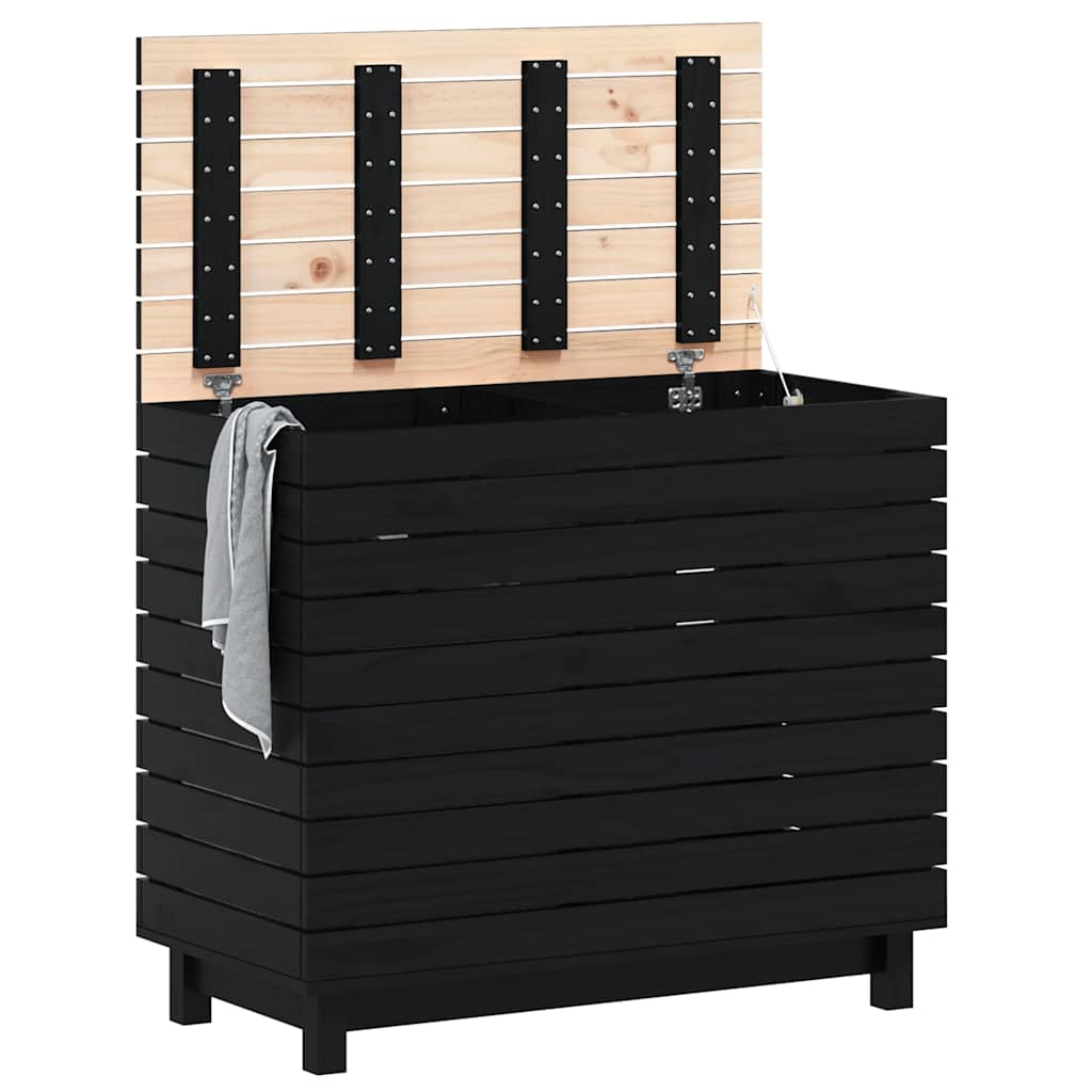 Vidaxl wasmand 88,5x44x76 cm massief groenhout