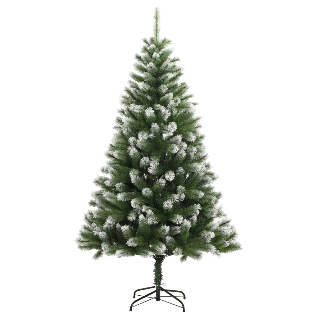 Vidaxl kunstkerstboom met scharnieren en sneeuw 150 cm