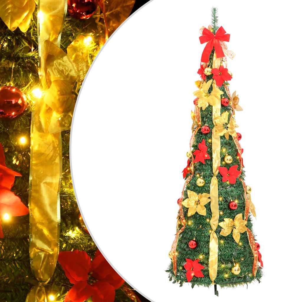 Vidaxl kunstkerstboom pop-up 150 led's 180 cm groen