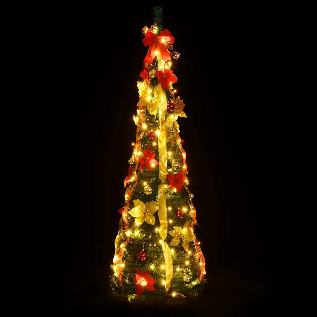 Vidaxl kunstkerstboom pop-up 150 led's 180 cm groen