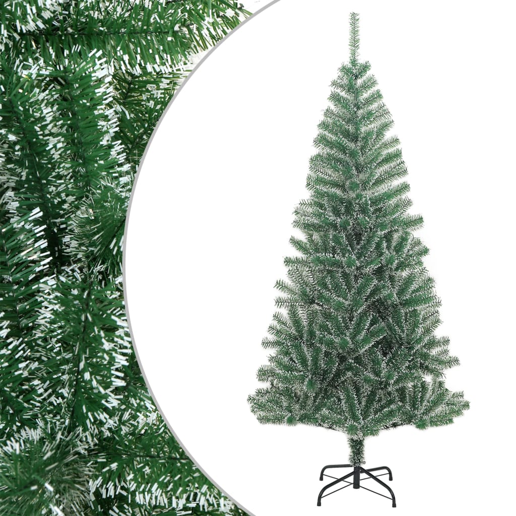 Vidaxl kunstkerstboom met sneeuw 210 cm groen