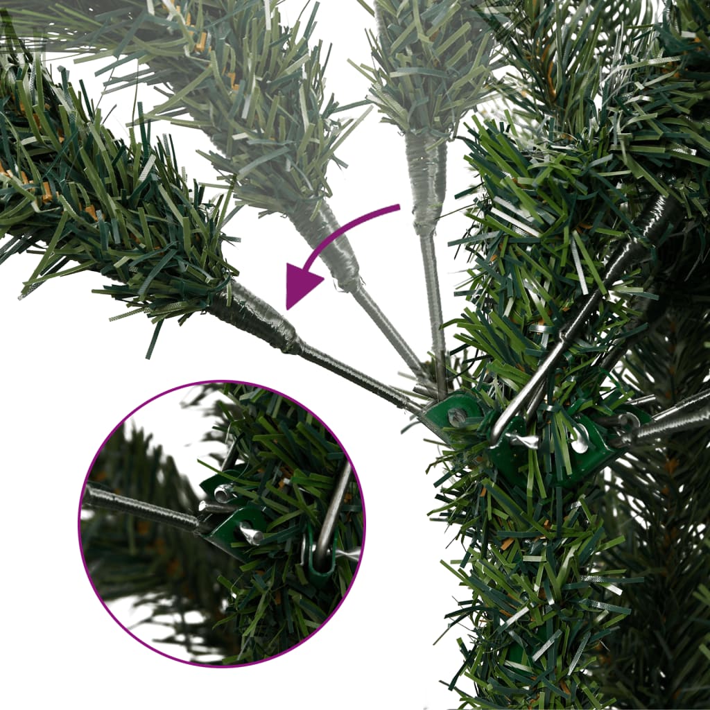 Vidaxl kunstkerstboom met scharnieren en standaard 270 cm groen