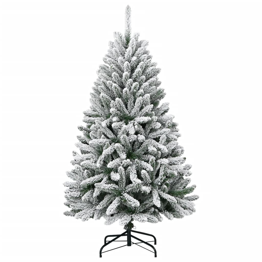 Vidaxl kunstkerstboom met scharnieren en sneeuw 150 cm