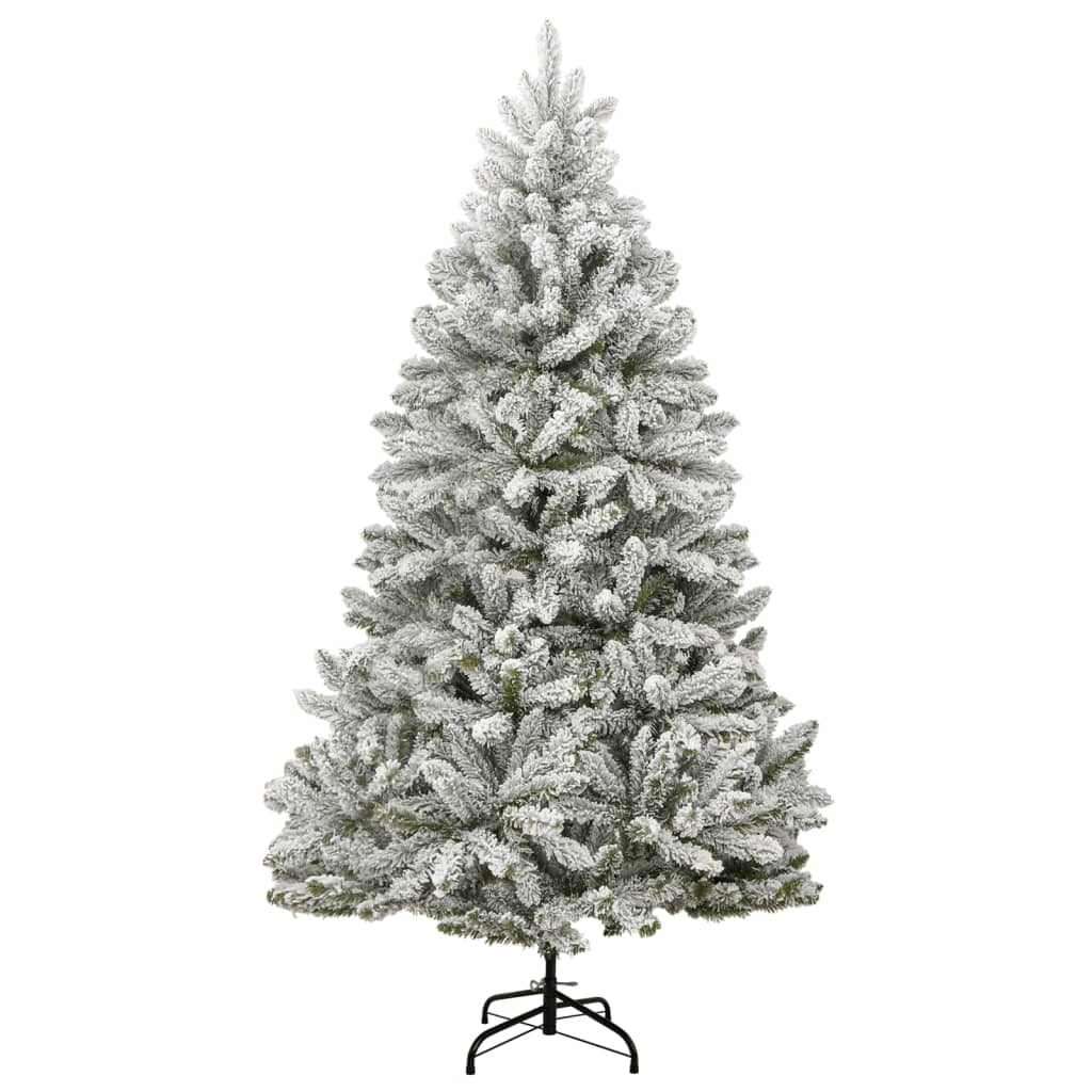 Vidaxl kunstkerstboom met scharnieren en sneeuw 180 cm