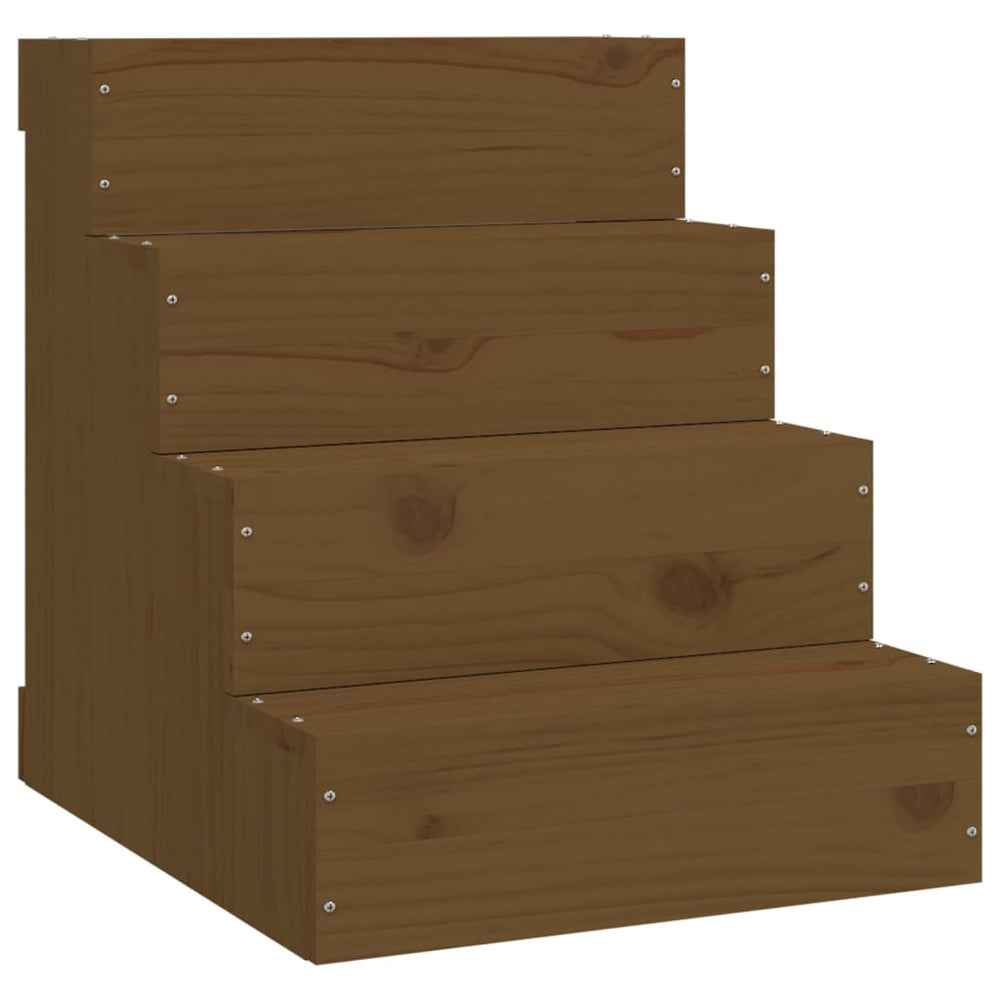 Vidaxl huisdierentrap 40x49x47 cm massief groenhout honingbruin