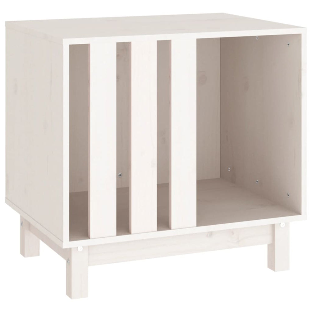 VidaXL Hondenhok 60x45x57 cm massief groenhout wit