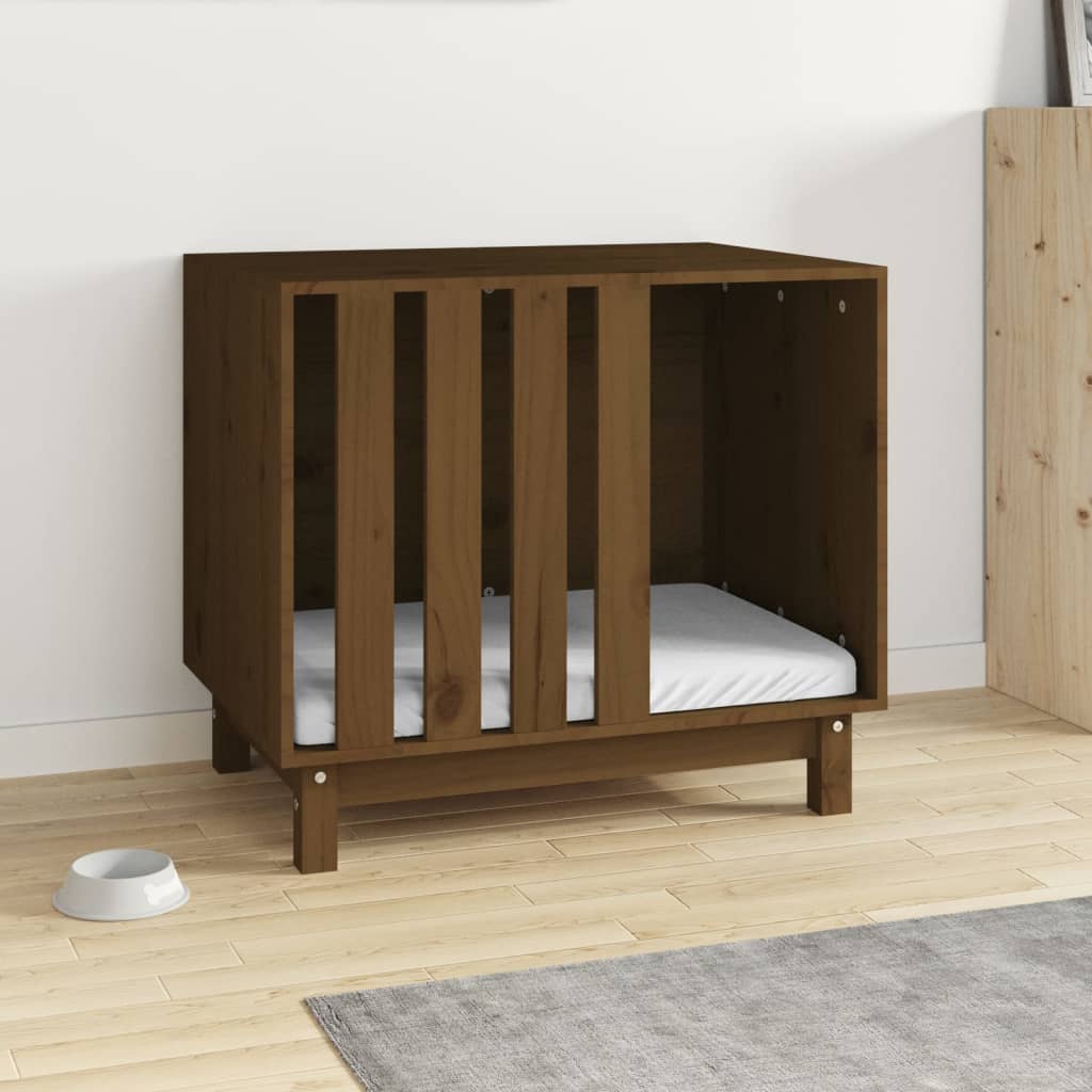 VidaXL Hondenhok 70x50x62 cm massief groenenhout honingbruin