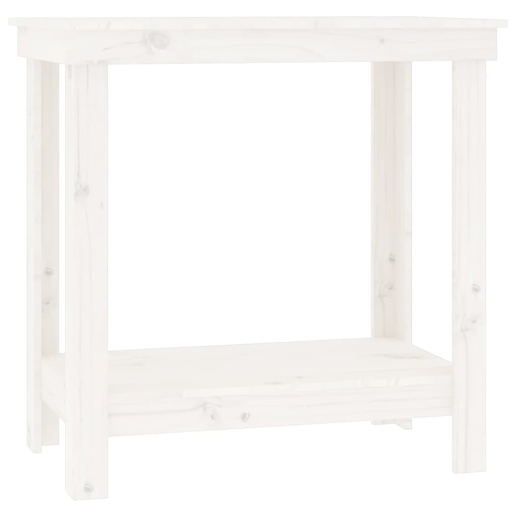 Vidaxl werkbank 80x50x80 cm massief groenhout wit