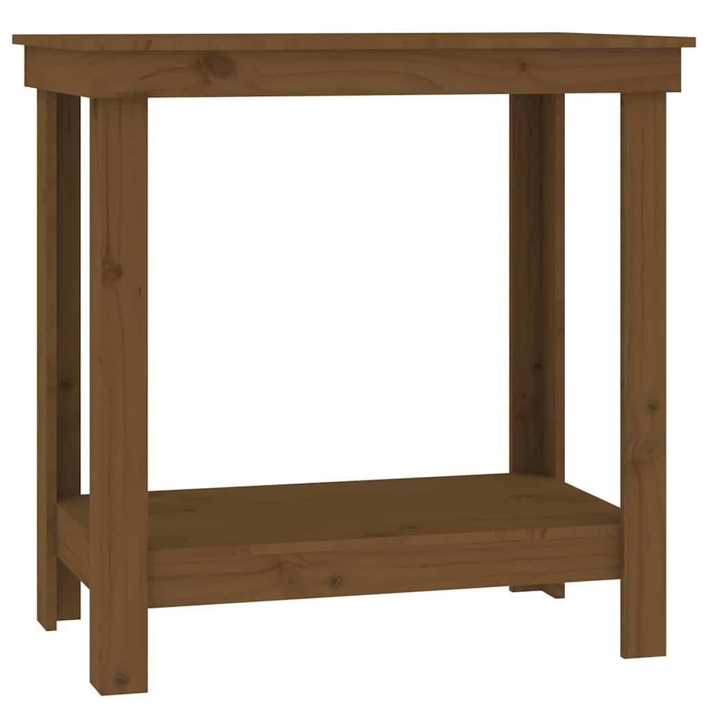 Vidaxl werkbank 80x50x80 cm massief grenenhout honingbruin