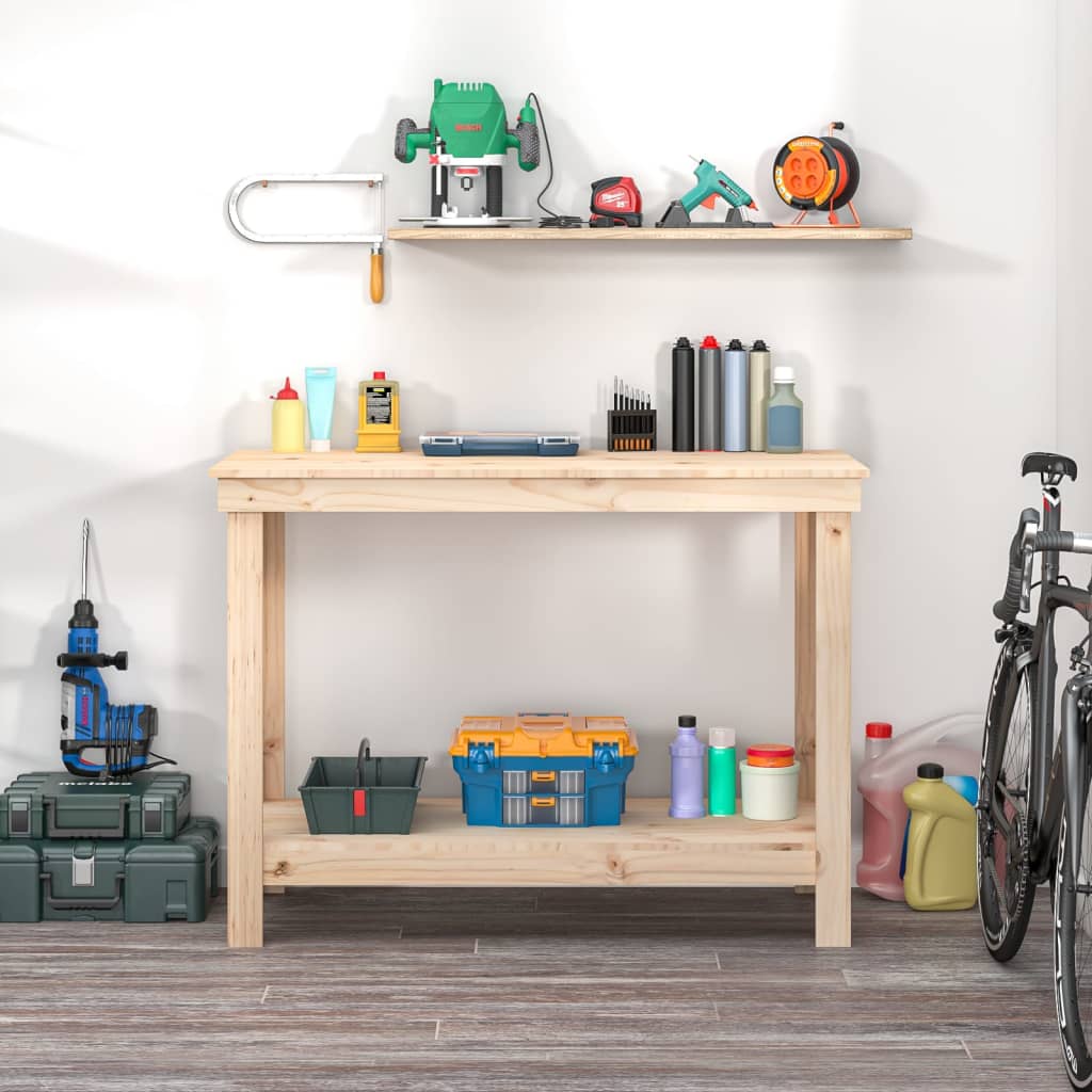 VidaXL Werkbank 110x50x80 cm massief groenhout