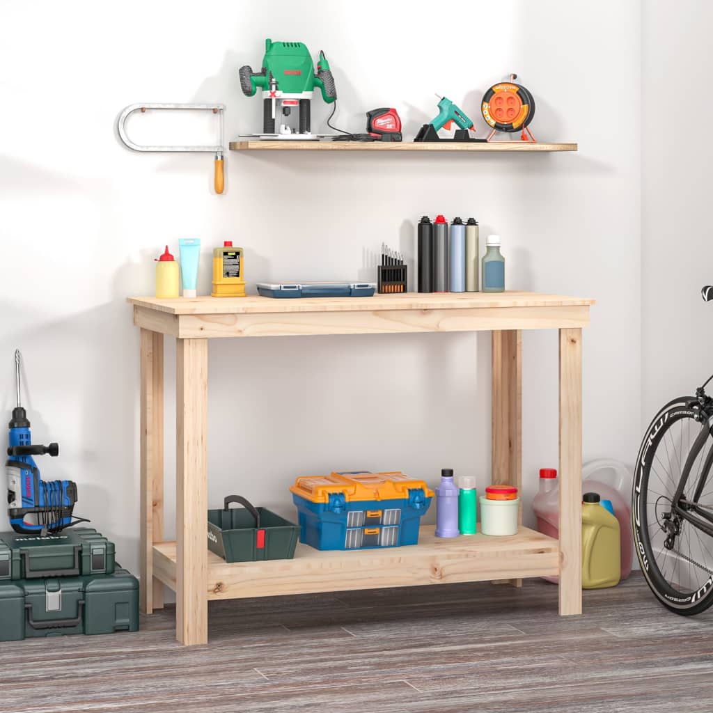 VidaXL Werkbank 110x50x80 cm massief groenhout