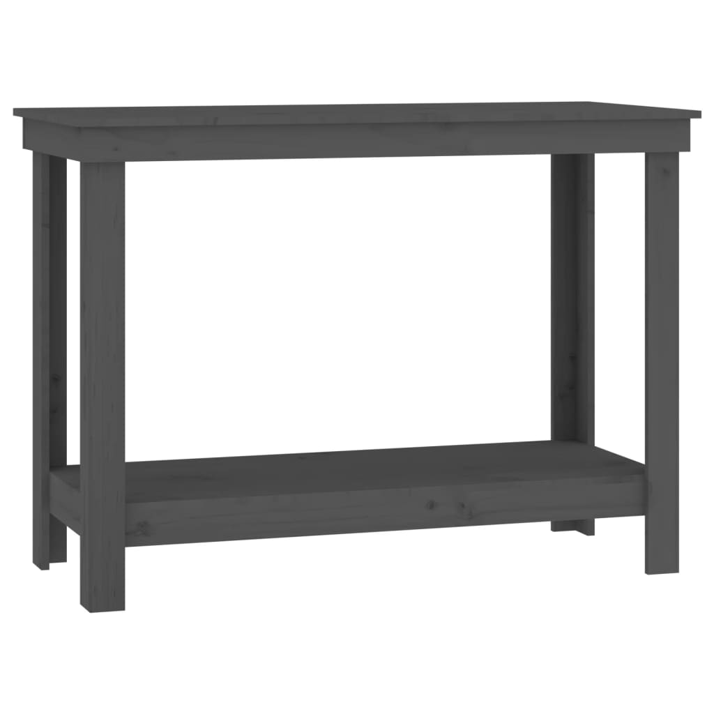Vidaxl werkbank 110x50x80 cm massief groenhout grijs
