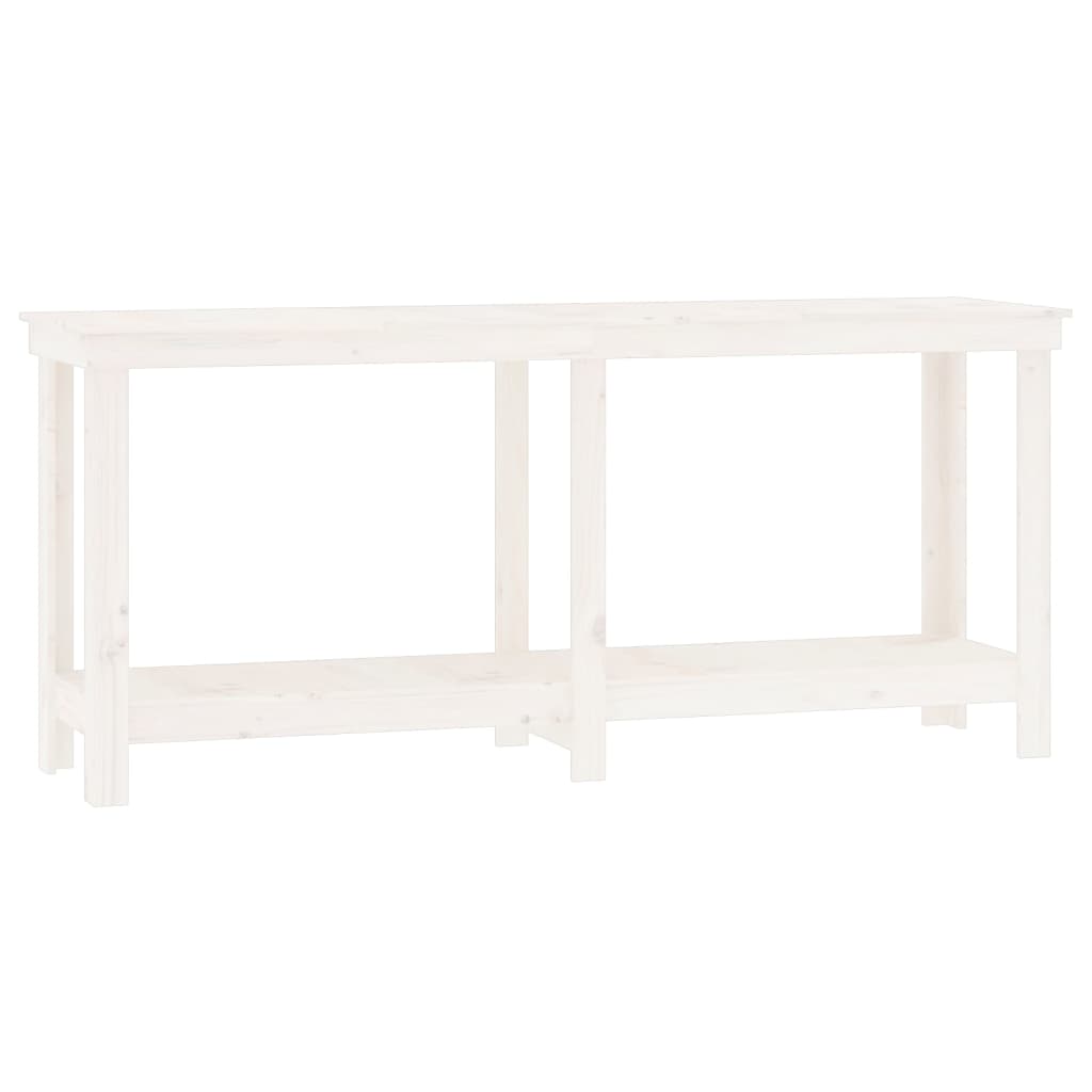 Vidaxl werkbank 180x50x80 cm massief groenhout wit