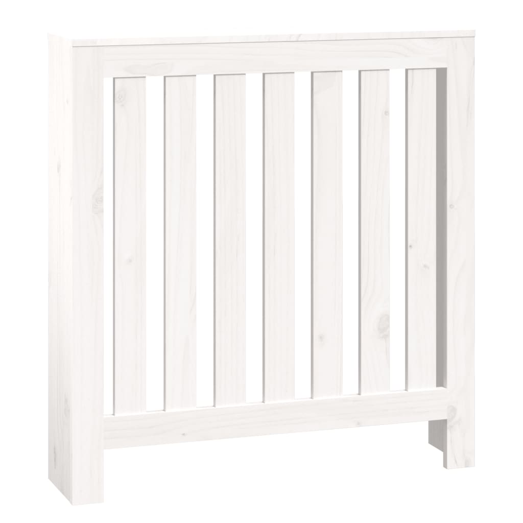 Vidaxl radiatorombouw 79,5x19x84 cm massief groenhout wit