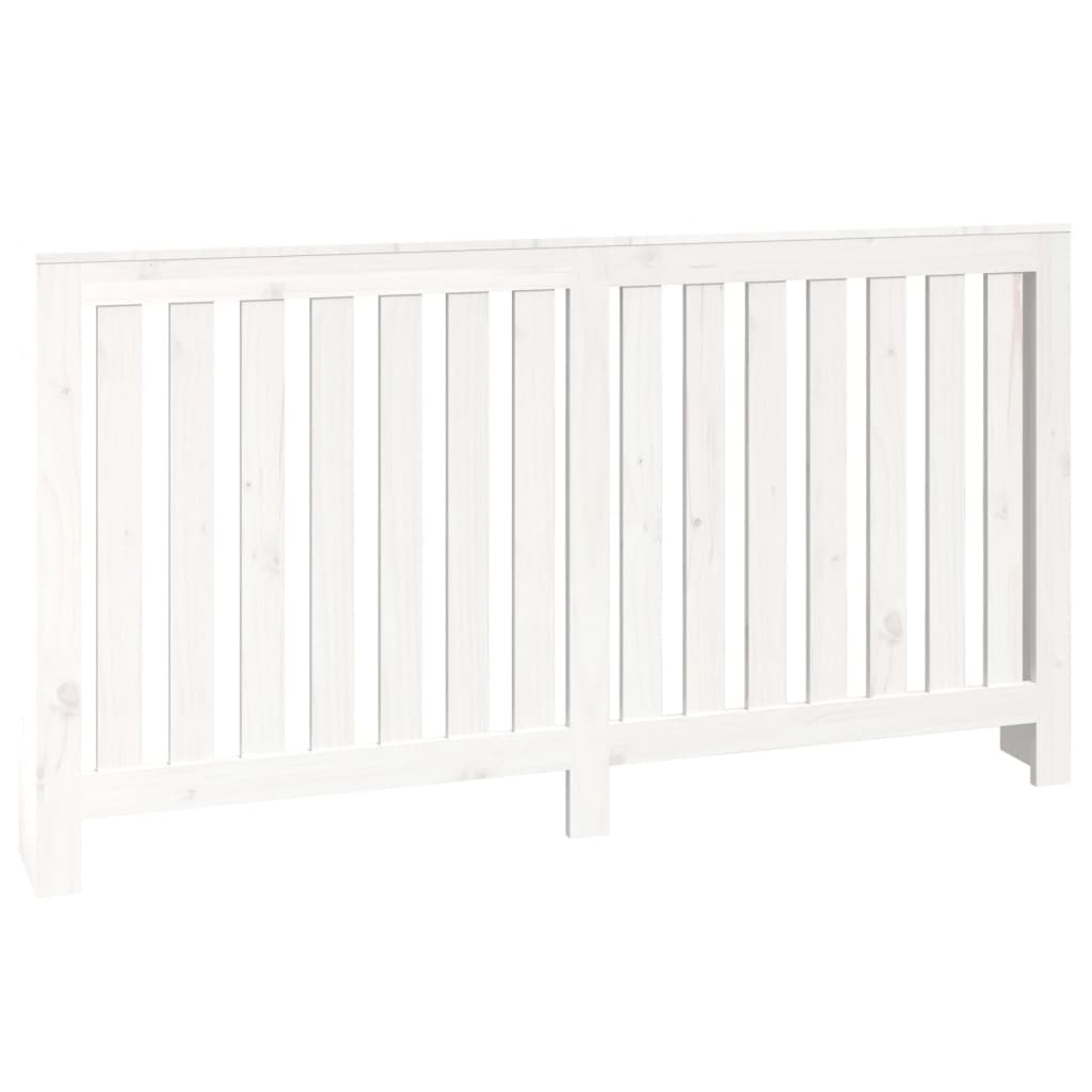Vidaxl radiatorombouw 153x19x84 cm massief groenhout wit