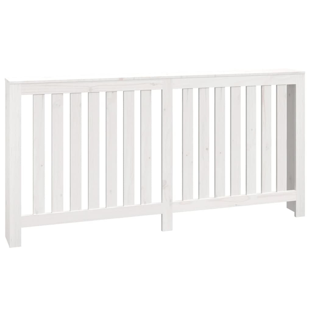 Vidaxl radiatorombouw 169x19x84 cm massief groenhout wit