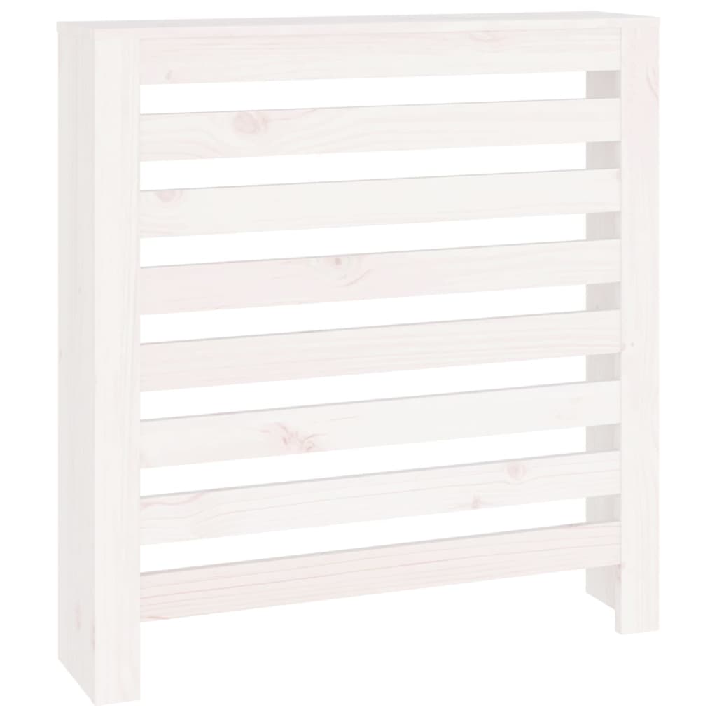 Vidaxl radiatorombouw 79,5x19x84 cm massief groenhout wit