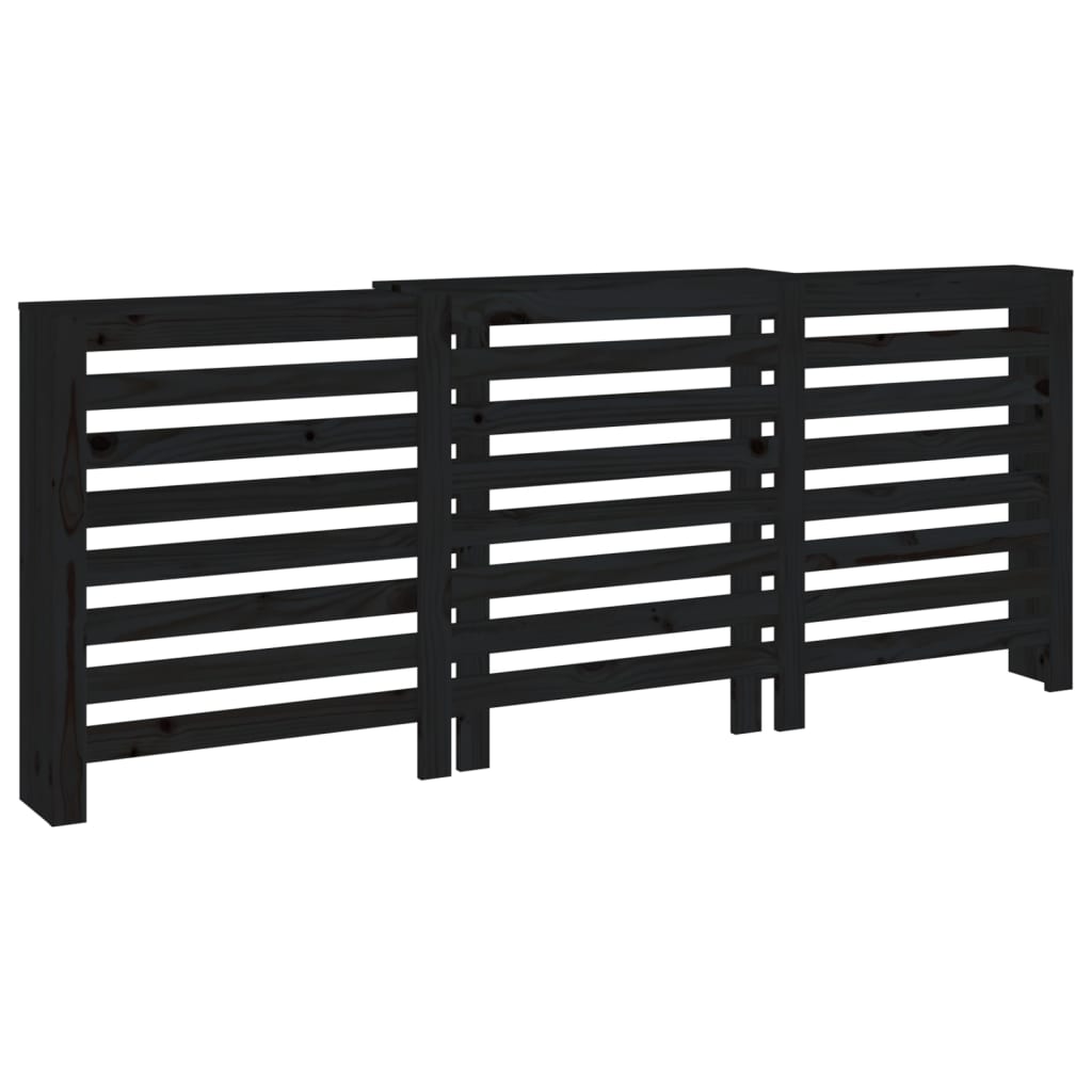 VidaXL Radiatorombouw 210x21x85 cm massief groenenhout zwart