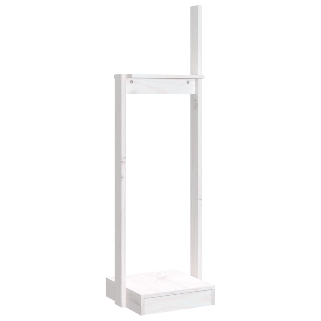 VidaXL Houtblokhouder 33,5x30x110 cm massief groenhout wit