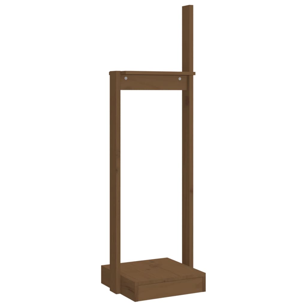 Vidaxl houtblokhouder 33,5x30x110 cm massief groenhout honingbruin