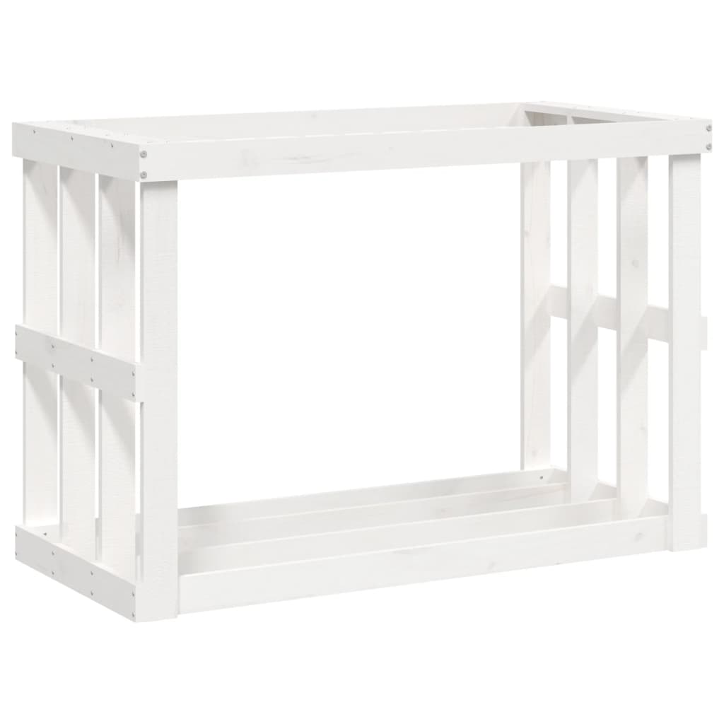 Vidaxl houtblokhouder 108x52x74 cm massief groenhout wit