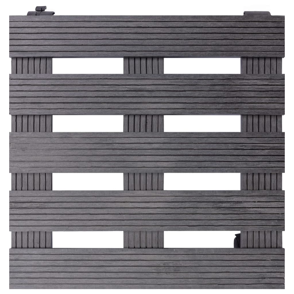 VidaXL Plantenrolleys 4 st 30x30x7,5 cm HKC grijs