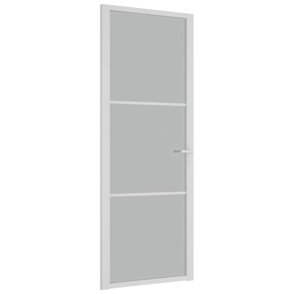 Vidaxl binnendeur 76x201,5 cm matglas en aluminium wit