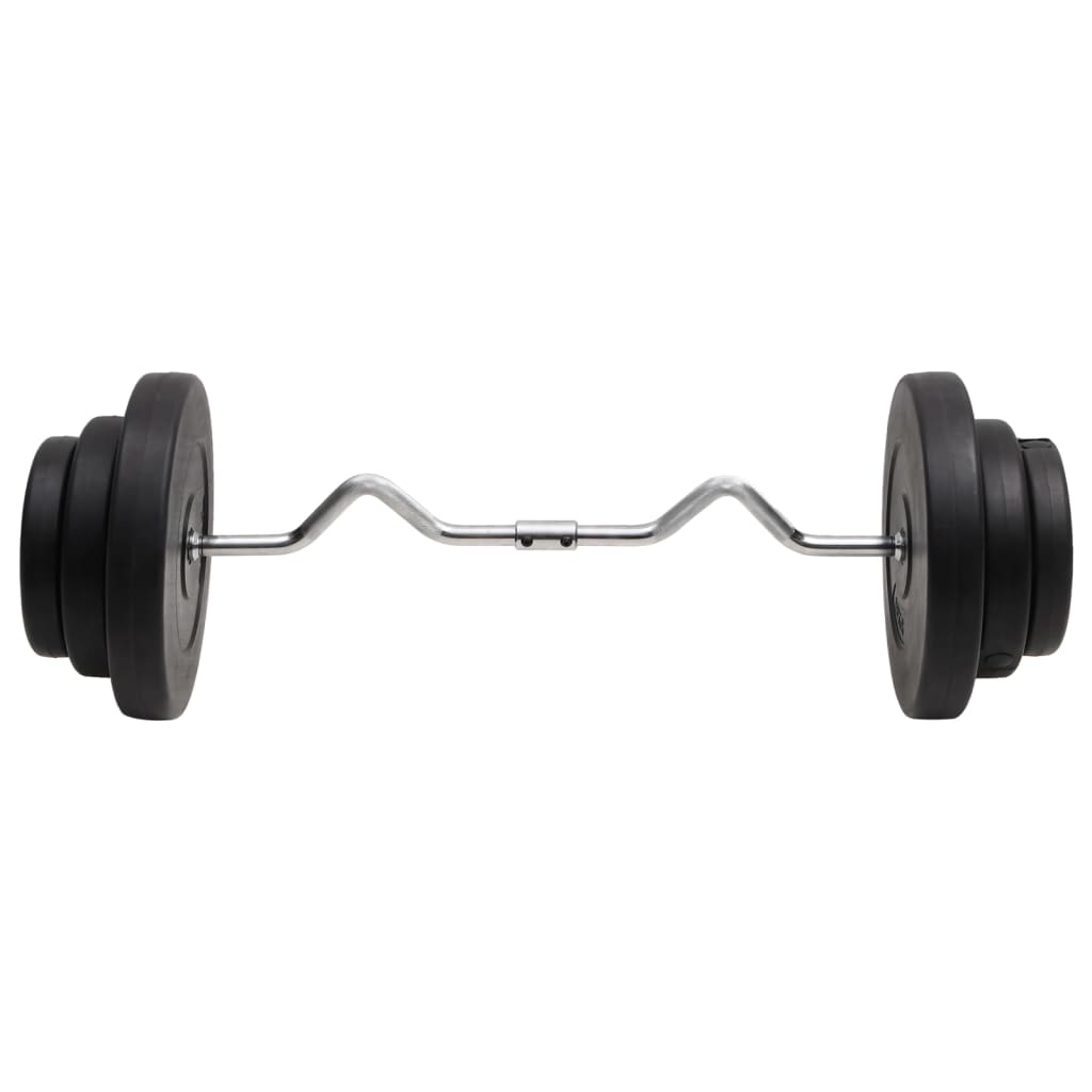 VidaXL Halster gebogen met gewichten 60 kg