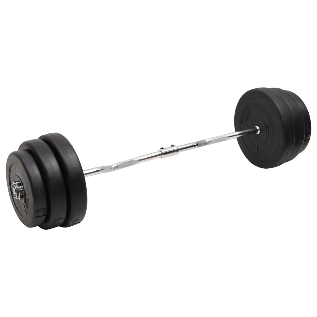 VidaXL Halster gebogen met gewichten 90 kg
