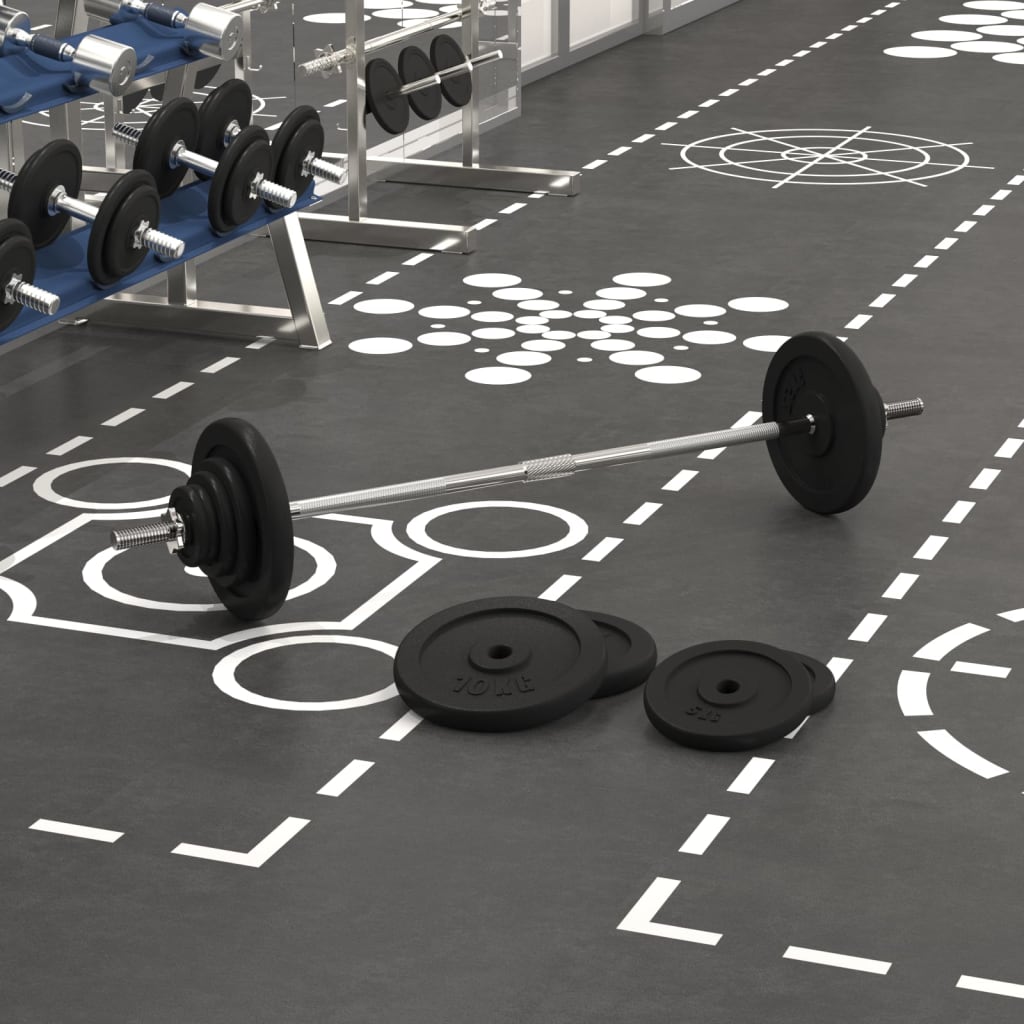 VidaXL Halster met gewichten 60 kg gietijzer