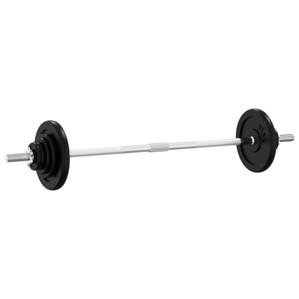 VidaXL Halster met gewichten 90 kg gietijzer